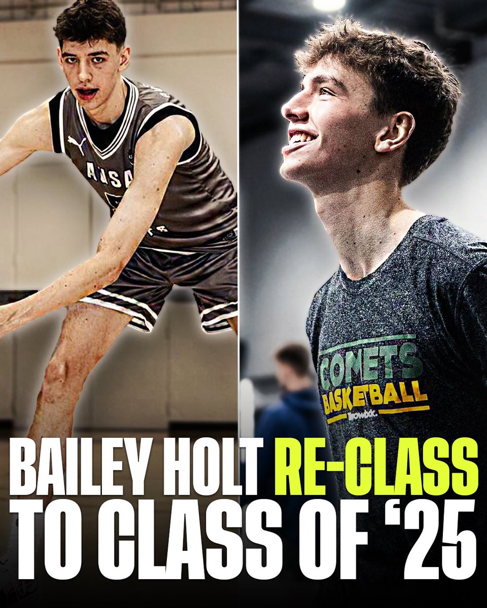 Bailey Holt ๐ฉ๐ช๐ฆ๐บ๐ด๓ ง๓ ข๓ ฅ๓ ฎ๓ ง๓ ฟ (@bailey_holt13) on Twitter photo โผ๏ธ ATTENTION COACHES โผ๏ธ
I would like to announce that I will be re-classing to the class of 2025. I am excited for the next year of work to get myself prepared for my college basketball career.
<a href="/CoachSepo/">Coach.Sepo</a> <a href="/AirtimeScouting/">Airtime Australasian Scouting</a> <a href="/JUCOadvocate/">JUCOadvocate - Brandon Goble</a> <a href="/michaelhoub/">Michael Houben</a> โผ๏ธ ATTENTION COACHES โผ๏ธ
I would like to announce that I will be re-classing to the class of 2025. I am excited for the next year of work to get myself prepared for my college basketball career.
<a href="/CoachSepo/">Coach.Sepo</a> <a href="/AirtimeScouting/">Airtime Australasian Scouting</a> <a href="/JUCOadvocate/">JUCOadvocate - Brandon Goble</a> <a href="/michaelhoub/">Michael Houben</a>