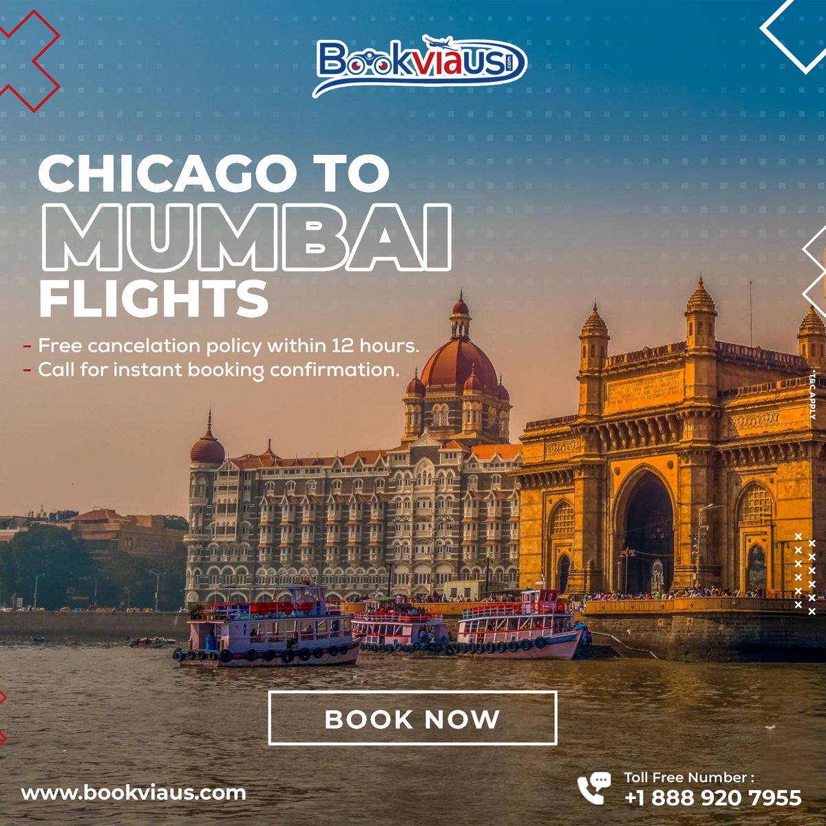 bookviaus_'s tweet photo. Mumbai calling! ✈️ Book your dream escape with @bookviaus and enjoy free cancellation.
.
.
.
📞 +1-888-920-7955
📧 leads@bookviaus.com
🌐 https://t.co/PVKfp6AueF
.
.
.
#bookviaus #bookviausdeals #flightdeals  #flightbooking #usa #india #cheapflights #TravelGoals #chicago #mumbai https://t.co/ODN8xhNNh2