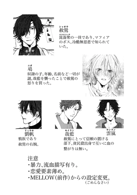 本編の登場人物何書けばいいか分からんくて困った(困った) 