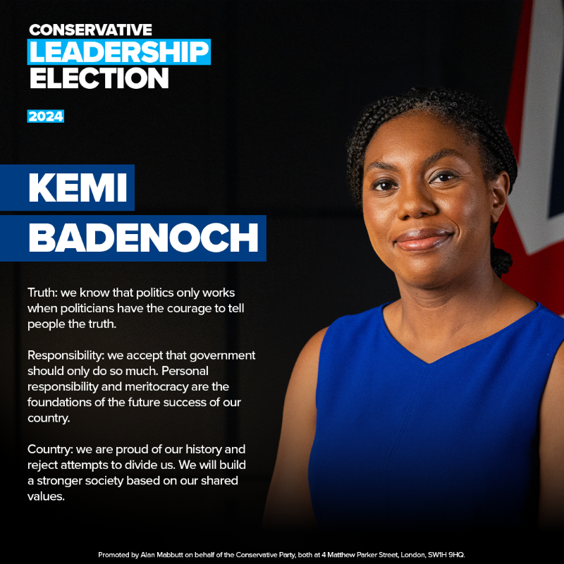 Conservatives's tweet photo. This is what @KemiBadenoch’s campaign is all about 👇