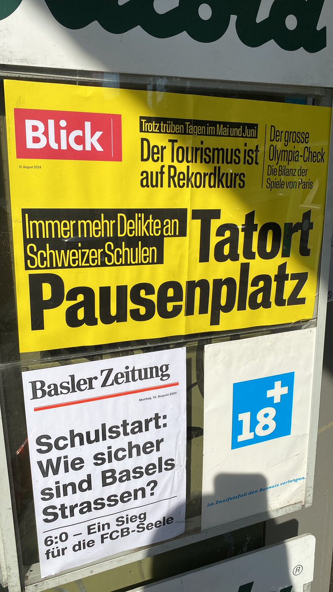 Danke für die aufmunternden Worte am 1. Schultag, lieber Blick und liebe BaZ. Ist mir gleich viel wohler als #Vater