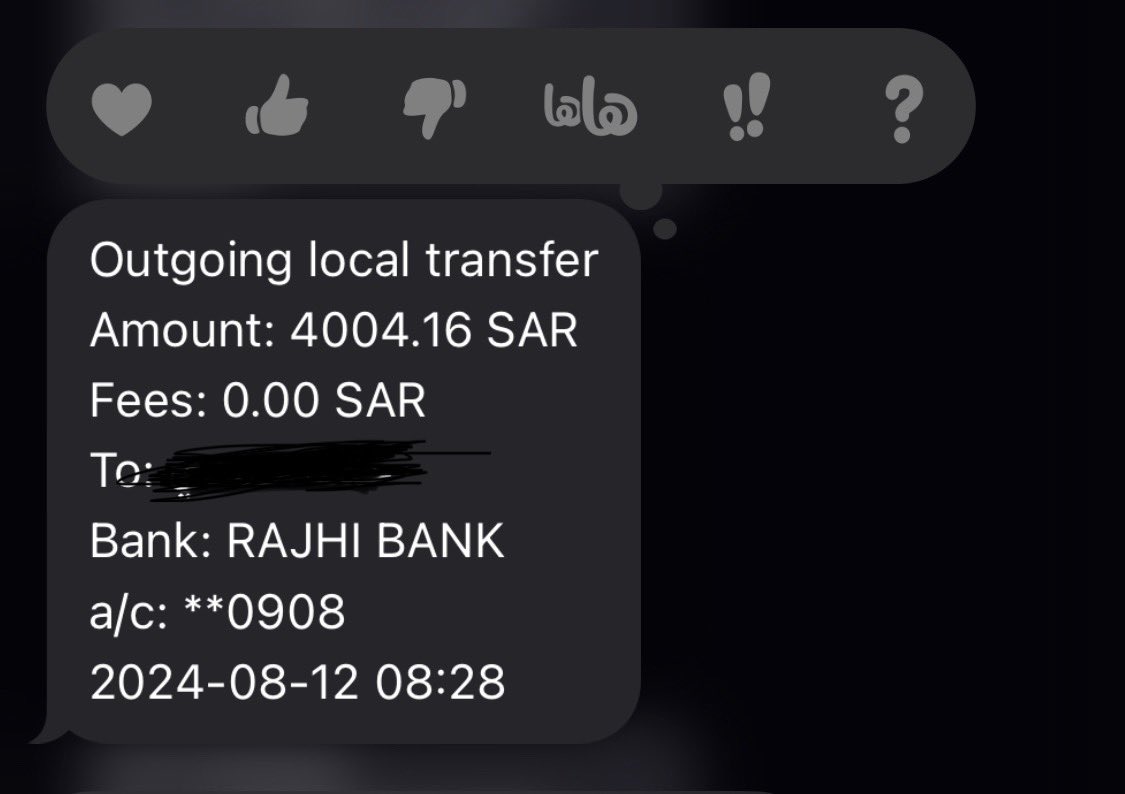 7ha_mee's tweet photo. @barq 
حولت تحويل محلي لمصر�� الراجحي 
وللان ما وصلتني ولا ظهرت لي في العمليات 
جتني رساله بتأكيد الحواله 
ايش الحل https://t.co/Cga3hYgUCq