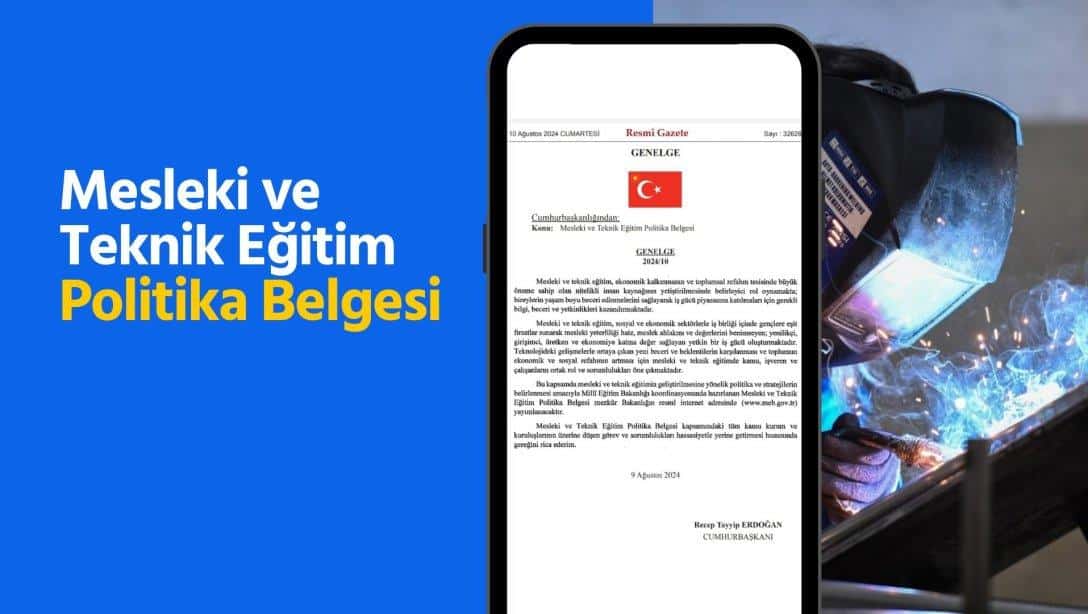MESLEKİ VE TEKNİK EĞİTİM POLİTİKA BELGEMİZ, CUMHURBAŞKANIMIZ SAYIN RECEP TAYYİP ERDOĞAN'IN ONAYI İLE YAYINLANDI.

meb.ai/X80Zao