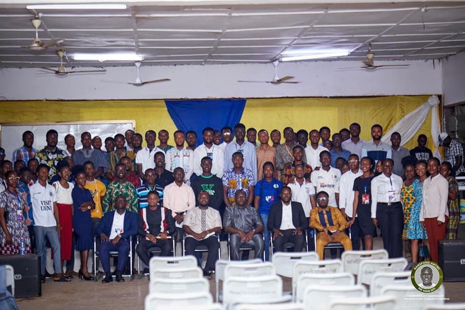 GIF_HOPE's tweet photo. The Grace Inspiration Foundation hosted a leadership conference at UENR, themed "Raising Giants for Nation Building". Student leaders and politicians gathered to learn from esteemed speakers:
Hon. Ransford Antwi
Rev. Benjamin Darko Asamoah
Mr. Peter Ahia https://t.co/2AejBfkWTZ