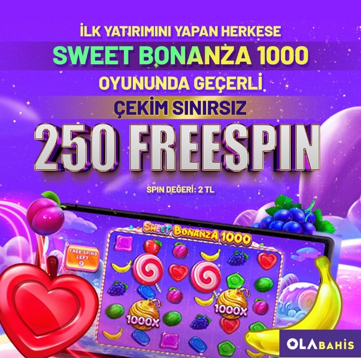 Demirbilek2002's tweet photo. 📣 Olabahis'te ilk yatırımını yapan herkese Sweet Bonanza 1000 oyununda 2 TL değerinde freespin hediye!✌ Şimdi yatırım yap, ekstra kazan!
https://t.co/8TCn1sXp1S https://t.co/yrms4JJ87K