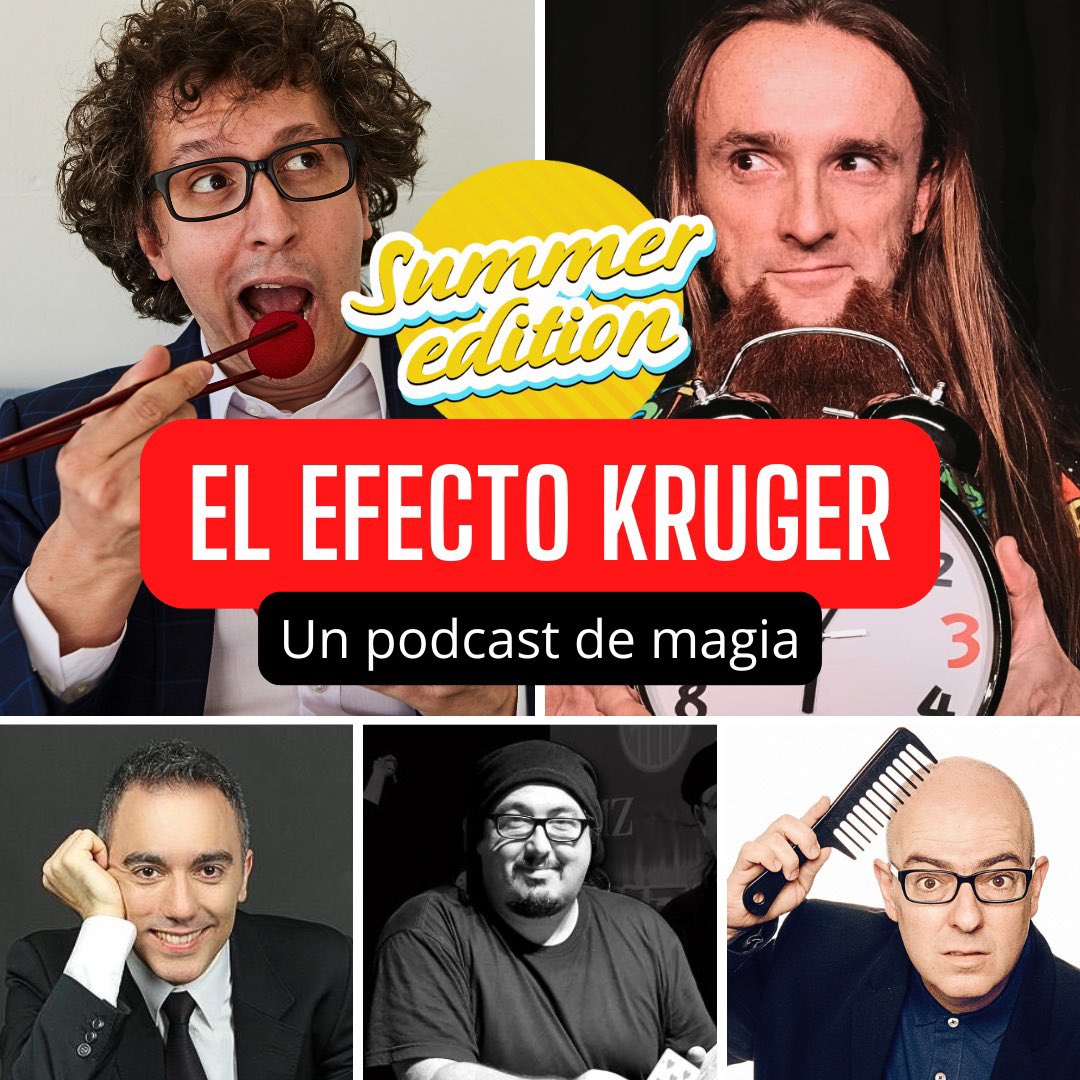 Isaakjurado's tweet photo. Ya tienes disponible un nuevo capítulo de El Efecto Kruger con un especial Summer Edition. Josemari Alcázar nos habla sobre magia familiar, Alberto de Figueiredo sobre magia para teatros y Dani Daortiz sobre magia de cerca. Escúchanos en Spotify o ivoox. 
https://t.co/rQGtIYgs71 https://t.co/rFLIfFvZjD