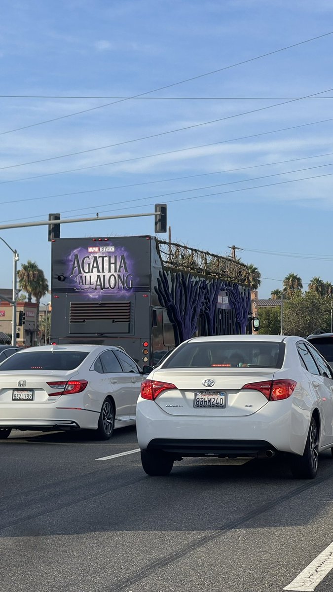 FruityRobo7's tweet photo. An AGATHA ALL ALONG bus spotted in OC! The detailing and overall handiwork was too good to be ignored https://t.co/FmJu1XVwRp