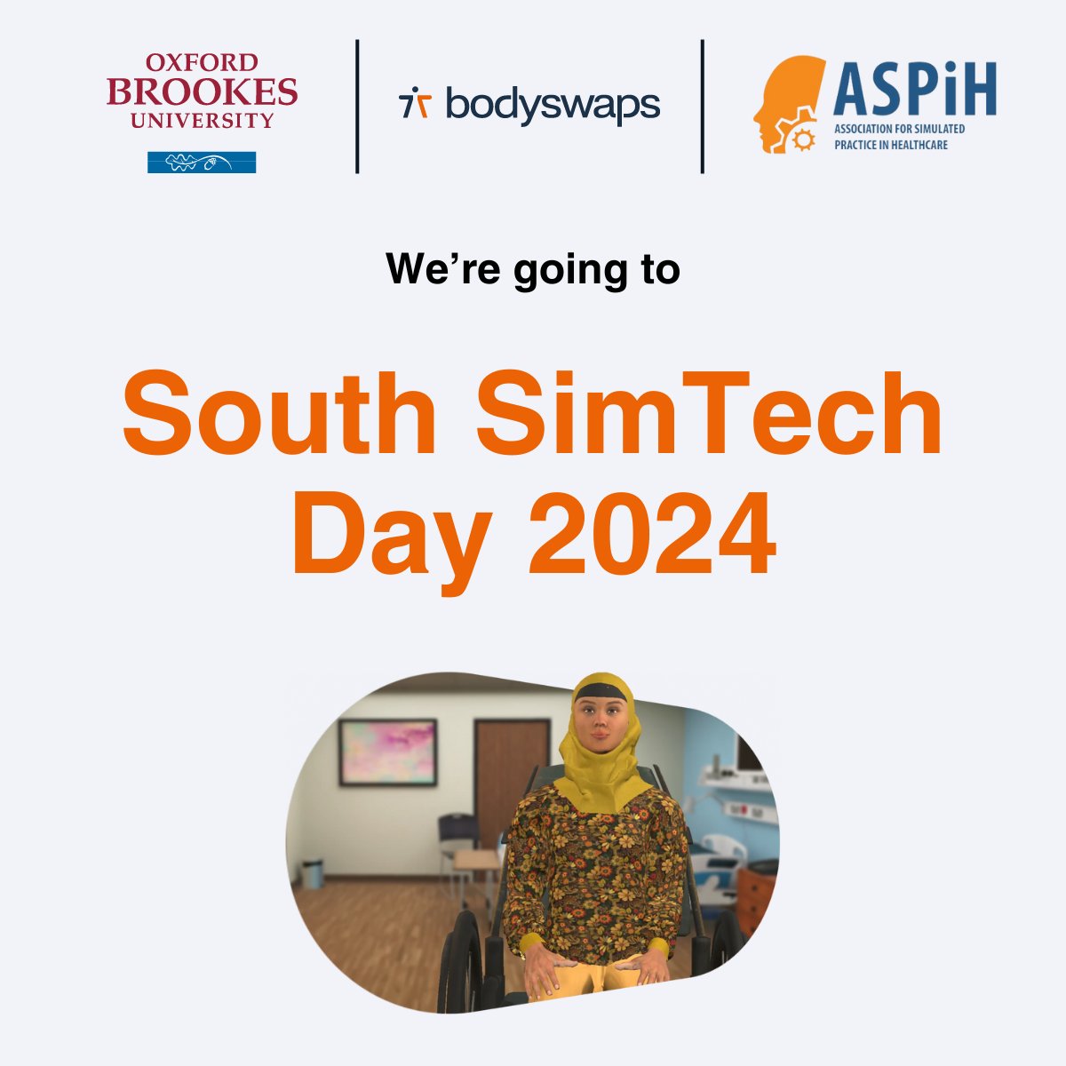 Bodyswaps® (@bodyswaps_vr) on Twitter photo We're heading to The South SimTech Day this Wednesday! If you're coming along, make sure to stop by and say hello to Molly and Laura. 👋 We're heading to The South SimTech Day this Wednesday! If you're coming along, make sure to stop by and say hello to Molly and Laura. 👋