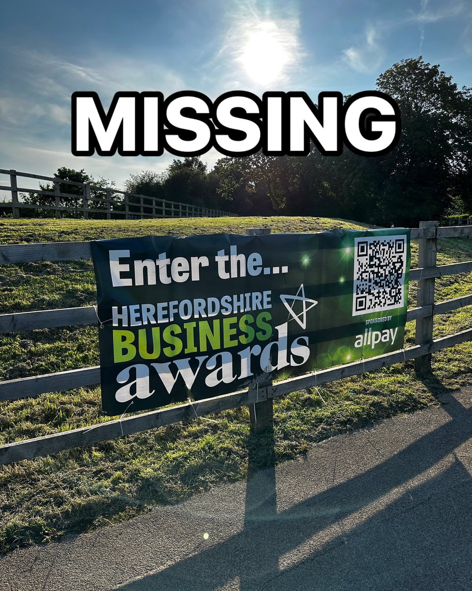 Has anyone seen our banner?

Our HereBA promotional banner has disappeared. It was last seen on the Rotherwas roundabout, as seen in the picture.

Please get in touch so we can get it back.