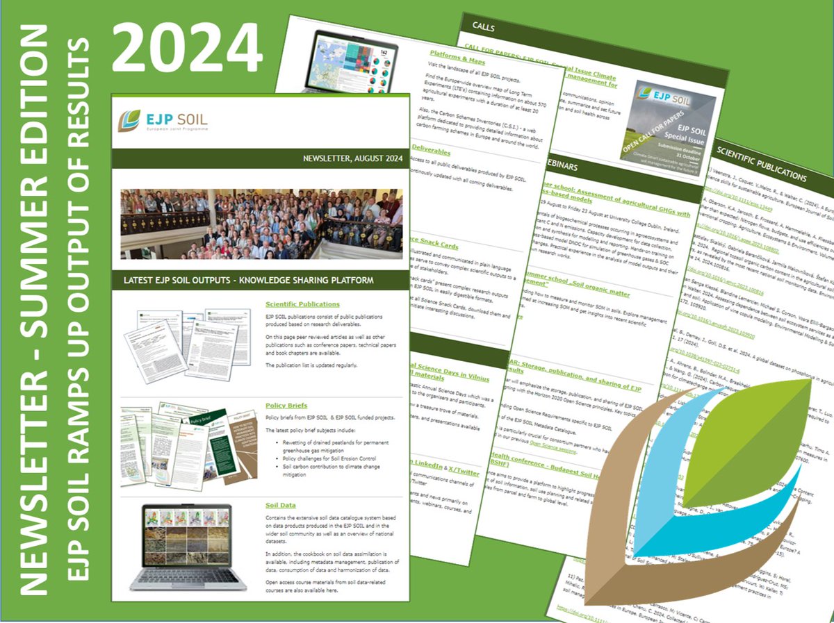 EJP SOIL (@ejpsoil) on Twitter photo #EJP SOILOutputs - Knowledge Sharing platform
tinyurl.com/yc25xpfn
#AnnualScienceDays2024 Vilnius material & recordings. Events, Calls, Courses. #SoilHealth #SoilScience <a href="/HorizonEU/">Horizon Europe 🇪🇺</a> @REA <a href="/EU_ScienceHub/">EU_ScienceHub</a>
@DGAgriculture <a href="/EUgreendeal/">European Green Deal </a> #EJP SOILOutputs - Knowledge Sharing platform
tinyurl.com/yc25xpfn
#AnnualScienceDays2024 Vilnius material & recordings. Events, Calls, Courses. #SoilHealth #SoilScience <a href="/HorizonEU/">Horizon Europe 🇪🇺</a> @REA <a href="/EU_ScienceHub/">EU_ScienceHub</a>
@DGAgriculture <a href="/EUgreendeal/">European Green Deal </a>