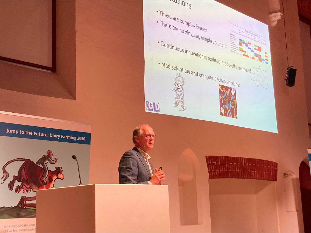 CEO of Royal GD, Ynte Schukken, closes #Dairyjump2050 with a positive talk and addressed: “We live in a complex (dairy) world and there is no single, simple solution. But continuous innovation and drive from scientists and decision makers will facilitate the future of dairy.”