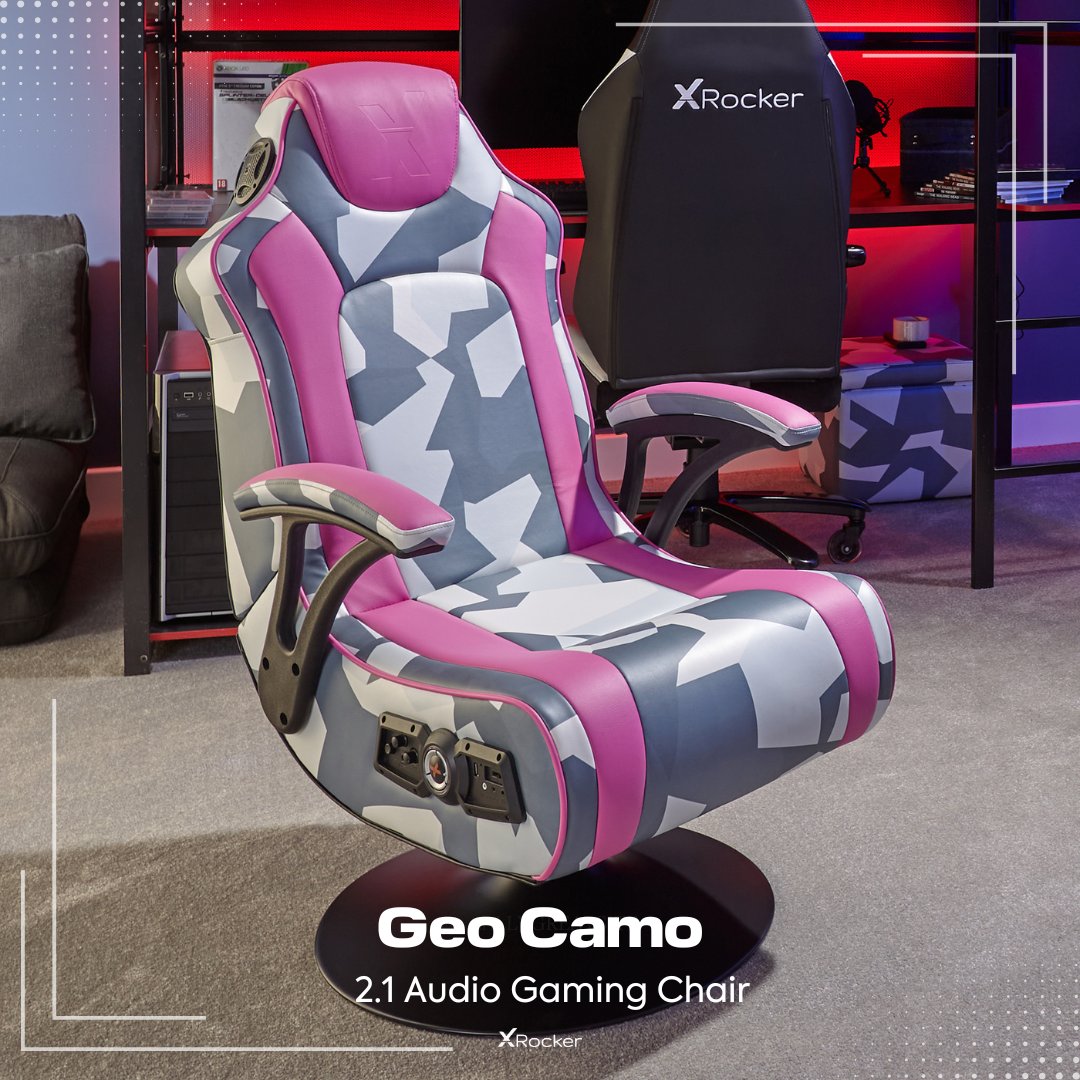 XRockerGaming's tweet photo. Our Geo Camo 2.1 Gaming Chair is the perfect chair to be immersed in the game with all its features😆
Don't believe us? Check it out for yourself - https://t.co/WpIXFpPovB
#gaming #gamingchair #audiochair #gamingsetup #xrocker https://t.co/3TMJZgnBj3