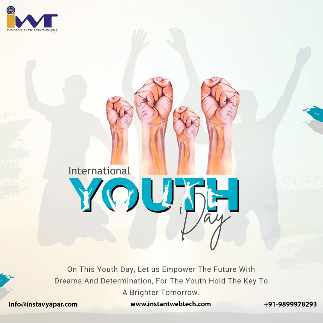 instantwebtech's tweet image. 🌟 On International Youth Day, we honor the dreams, courage, and determination of young people everywhere. Your ideas and actions are shaping a better world—keep inspiring, innovating, and leading the way! 

#InternationalYouthDay #InstantWebTechnologyPVTLTD. #YouthEmpowerment