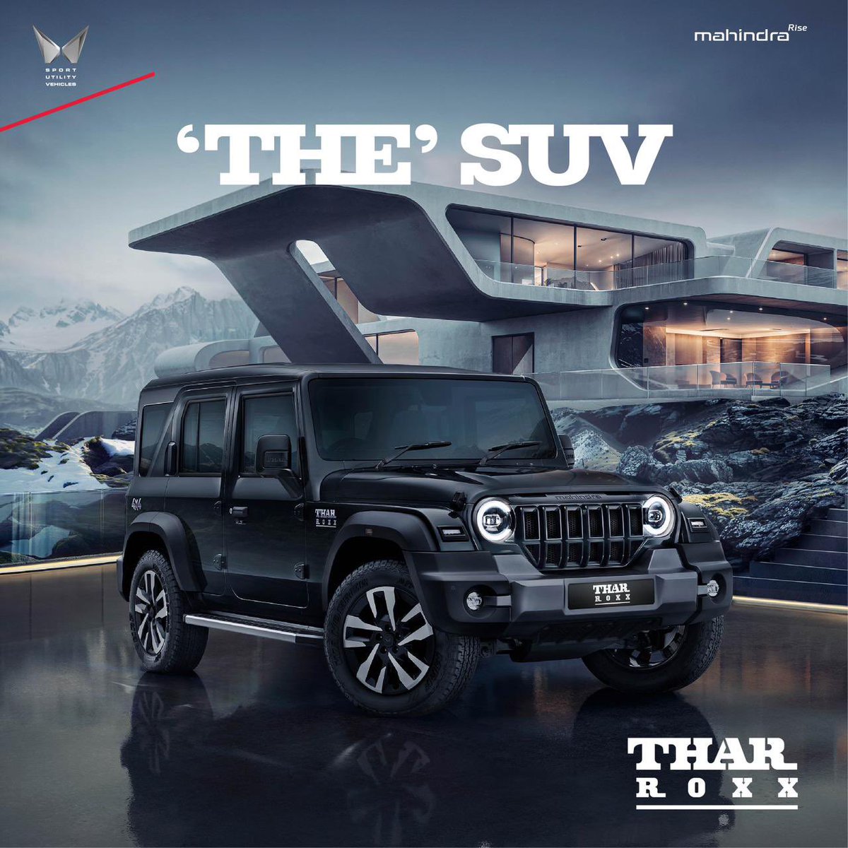 Mdshafqat78's tweet image. Mahindra has revealed its 5 door Thar Roxx in white and black colours.

#mahindra #Thar #Thar5door #TharRoxx #suv #cars