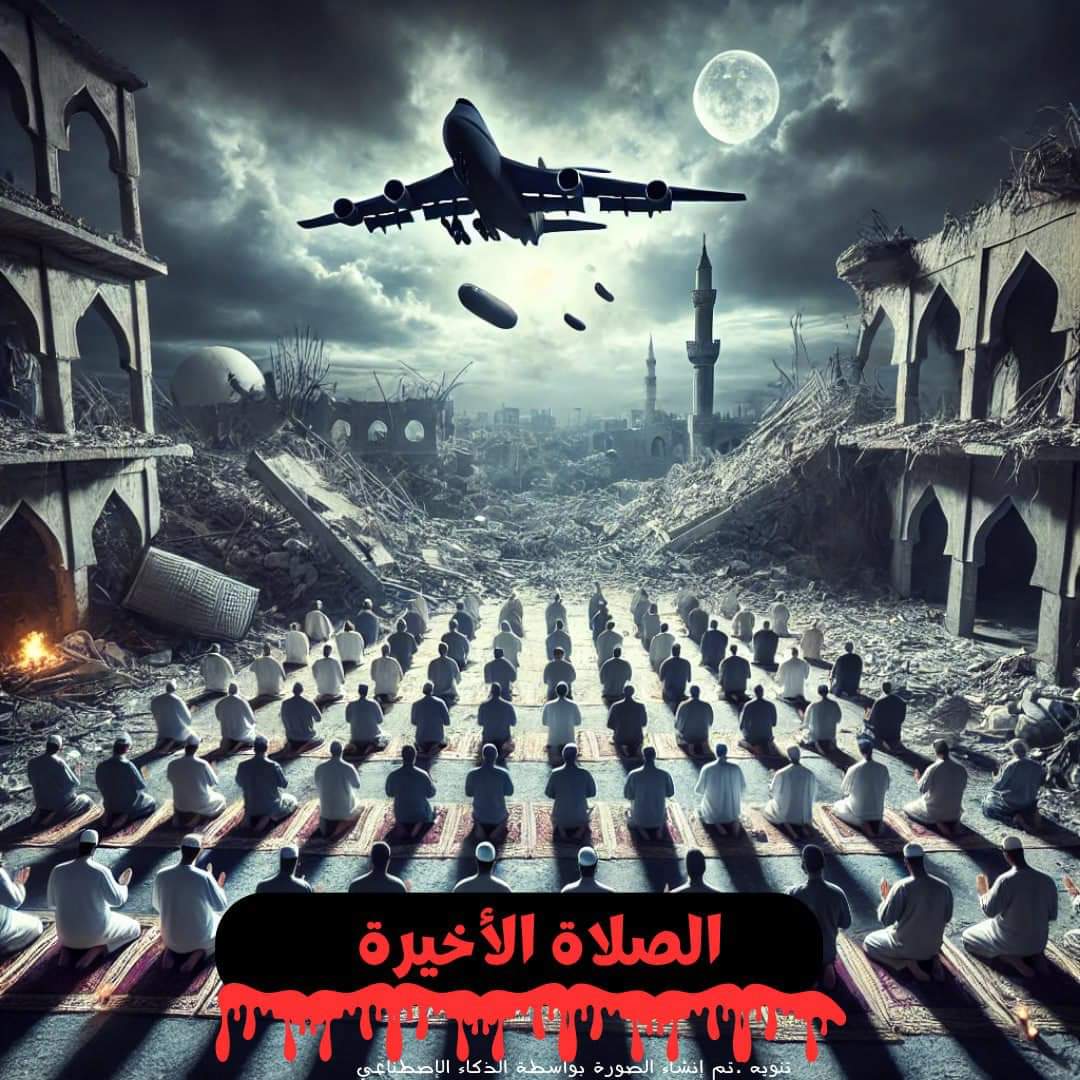 ساووا الصفوف 
صَلّوا صلاةَ مودع .. 
إنا لله وإنّا إليه راجعون