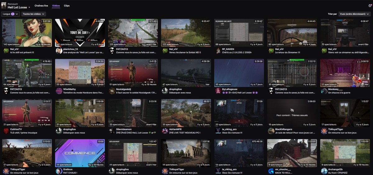 nei_viv's tweet photo. @hell_let_loose  On en parle où pas de mes performance sur @twitch  ?
 4 des mes Stream sont dans le top 10 catégorie FR !! Dont un top 1 ^^

Serai je devenu un vrai streamer ??

#HellLetLoose #twitch #streamerFR #trolls https://t.co/rsg0xumSCF