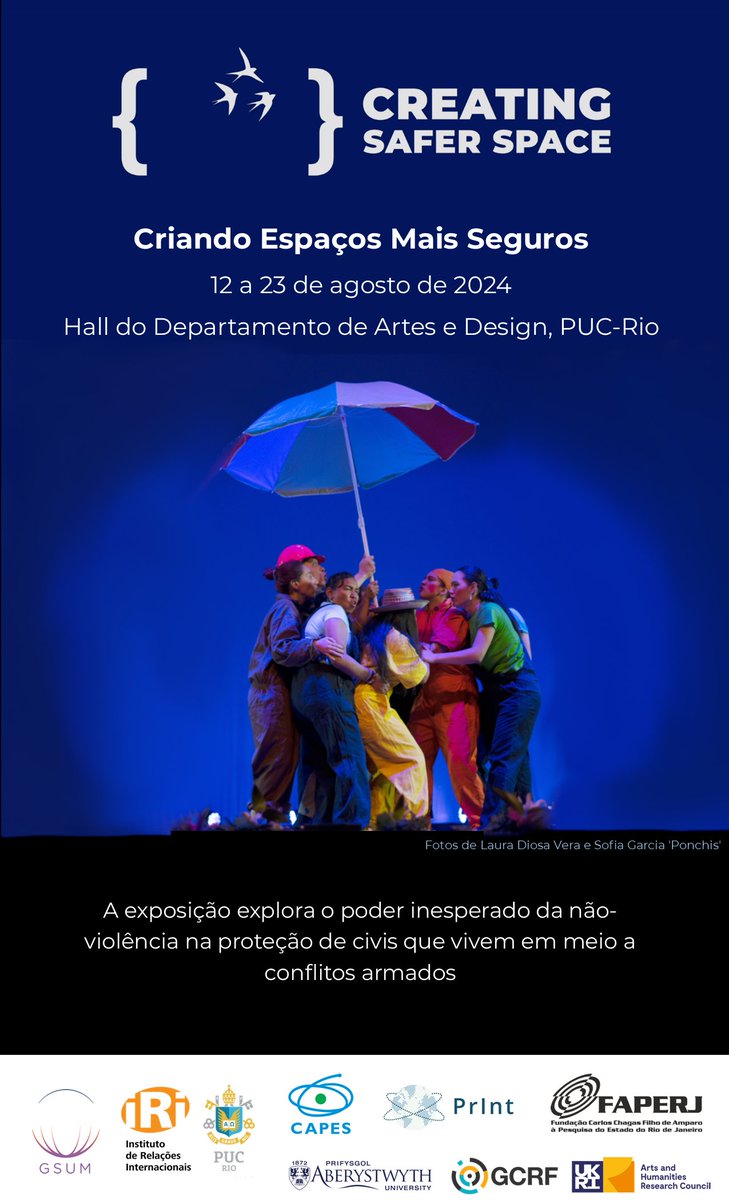 Also at @interpolaber.bsky.social (@interpolaber) on Twitter photo 📢The @UCPResearch Creating Safer Space project, led by our colleague <a href="/BeBedeGe/">Prof Berit Bliesemann de Guevara</a>, will be holding an exhibit & workshops 12-23 August in the Arts and Design Department of the Pontifical Catholic University in Rio de Janeiro, 🇧🇷 with the official launch on 14 August 3-5pm 1/2 📢The @UCPResearch Creating Safer Space project, led by our colleague <a href="/BeBedeGe/">Prof Berit Bliesemann de Guevara</a>, will be holding an exhibit & workshops 12-23 August in the Arts and Design Department of the Pontifical Catholic University in Rio de Janeiro, 🇧🇷 with the official launch on 14 August 3-5pm 1/2