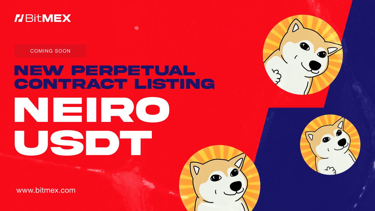 $NEIRO (<a href="/neirosolanaa/">Neiro</a>) is launching tomorrow… you ready?

We definitely are. A new $NEIRO perp is coming to BitMEX:
📅 13 August at 04:00 UTC
🚀 10x leverage, margined in $USDT

More details: 
blog.bitmex.com/neirousdt/
