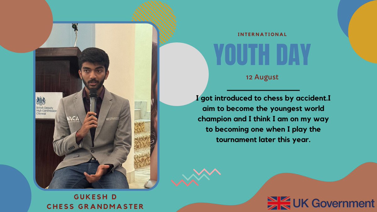 <a href="/Sri_Hxor/">Sriram</a> <a href="/primefortoffl/">PrimeFort</a> 2/n 🧵I got introduced to chess by accident. I aim to become the youngest world champion and I think I am on my way to becoming one when I play the tournament later this year. - <a href="/DGukesh/">Gukesh D</a>