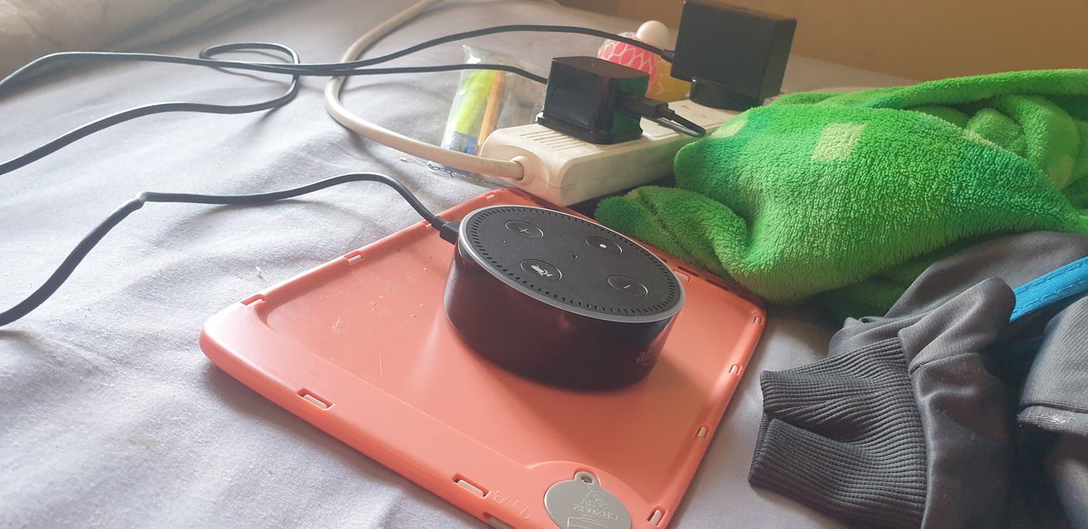 JustMeLerainzer's tweet photo. I got an Echo Dot from a Car Boot Sale! Hello, Alexa™! https://t.co/XaQ2liKQa8