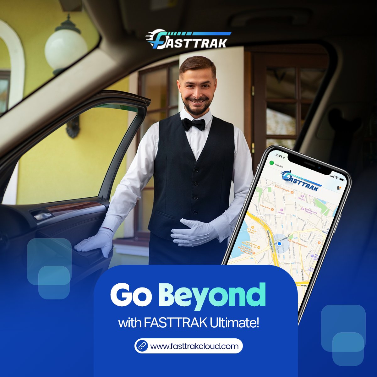 FASTTRAKCloud's tweet image. Discover the ultimate in limo management with FASTTRAK Ultimate. Packed with advanced features and secure cloud hosting, it's everything you need to manage your fleet efficiently and grow your business. Explore more: fasttrakcloud.com #FASTTRAKUltimate #LimoManagement