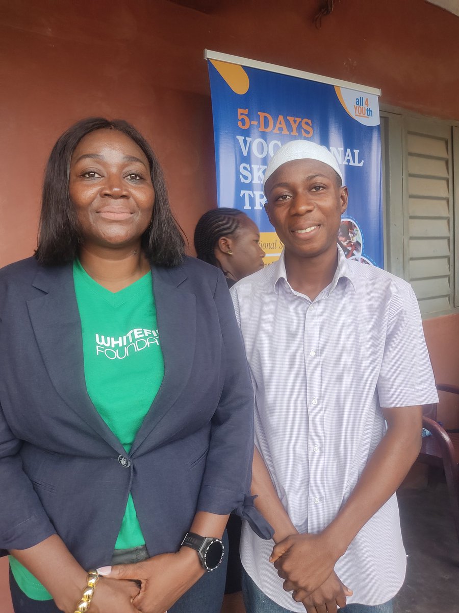Abioye Olajide Abdullateef (@olajideabioye) on Twitter photo 📚🎉Started a 5-day vocational training program today with <a href="/whitefieldfdnng/">Whitefield Foundation</a> and <a href="/all4youthng/">Alliance for Youth Nigeria</a>
Day 1: Intro session ✅ Also had a photo with the CEO of Whitefield Foundation <a href="/thefunmijohnson/">Funmi Johnson</a>
Excited for the skills ahead! Will keep you posted. #VocationalTraining #SkillDevelopment 📚🎉Started a 5-day vocational training program today with <a href="/whitefieldfdnng/">Whitefield Foundation</a> and <a href="/all4youthng/">Alliance for Youth Nigeria</a>
Day 1: Intro session ✅ Also had a photo with the CEO of Whitefield Foundation <a href="/thefunmijohnson/">Funmi Johnson</a>
Excited for the skills ahead! Will keep you posted. #VocationalTraining #SkillDevelopment