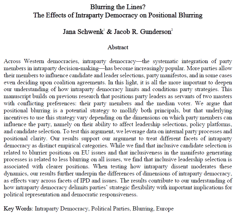 Jana Schwenk (@jana__schwenk) on Twitter photo You can also catch me on Tuesday at 09:00 presenting a paper with <a href="/jgunderson8/">Jacob Gunderson</a> in a panel on Party Reform, full of inspiring work by <a href="/KarinaKosPed/">K. Kosiara-Pedersen</a>, Sacha Rangoni & co., and Takayoshi Uekami & co., chaired by <a href="/Emilie_vanHaute/">Emilie van Haute</a>, where we will get comments by <a href="/anika_gauja/">Anika Gauja</a>! You can also catch me on Tuesday at 09:00 presenting a paper with <a href="/jgunderson8/">Jacob Gunderson</a> in a panel on Party Reform, full of inspiring work by <a href="/KarinaKosPed/">K. Kosiara-Pedersen</a>, Sacha Rangoni & co., and Takayoshi Uekami & co., chaired by <a href="/Emilie_vanHaute/">Emilie van Haute</a>, where we will get comments by <a href="/anika_gauja/">Anika Gauja</a>!