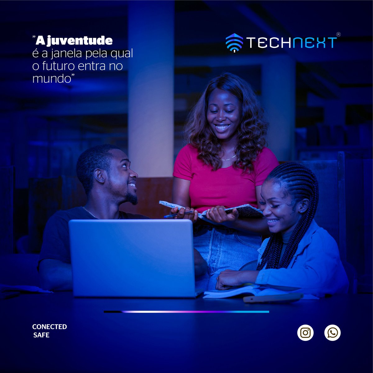 Technext_Angola's tweet image. Hoje celebramos o Dia Internacional da Juventude, homenageando aqueles que têm sonhos persistentes e lutam incansavelmente para alcançar seus objectivos até o último minuto.
#TechNext #CiberSegurança #DiadaJuventude #ConectedSafe
