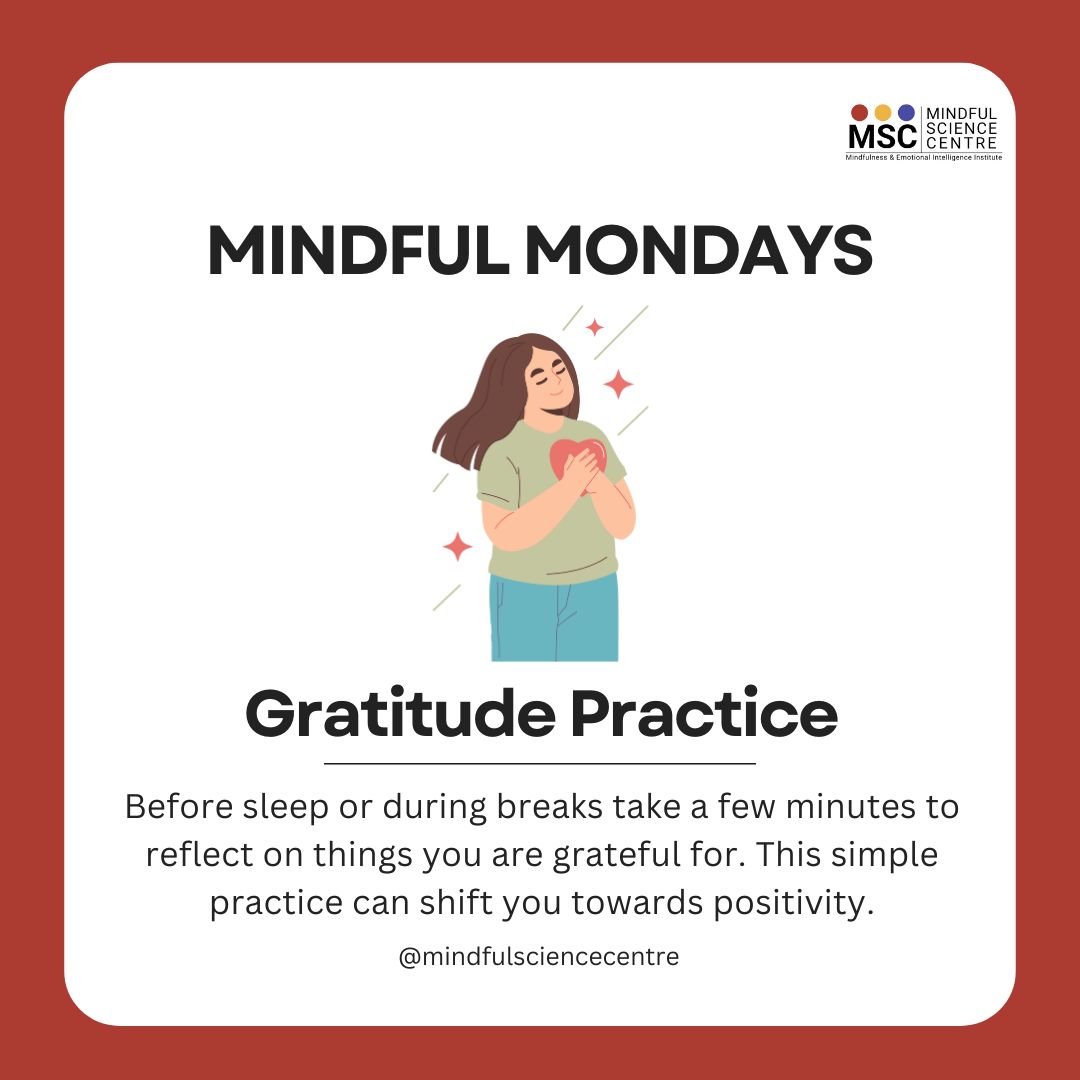 MindfulMsc's tweet photo. Gratitude is the healthiest of all human emotions. Shift your focus, shift your mood. Take a moment today to reflect on what you are thankful for. 

#grateful #gratitudepractice #blessed #positivevibes #GrowthMindset #mindfulness #mindfulmondays #manishbehl #mindfulsciencecentre https://t.co/Foiucklng7