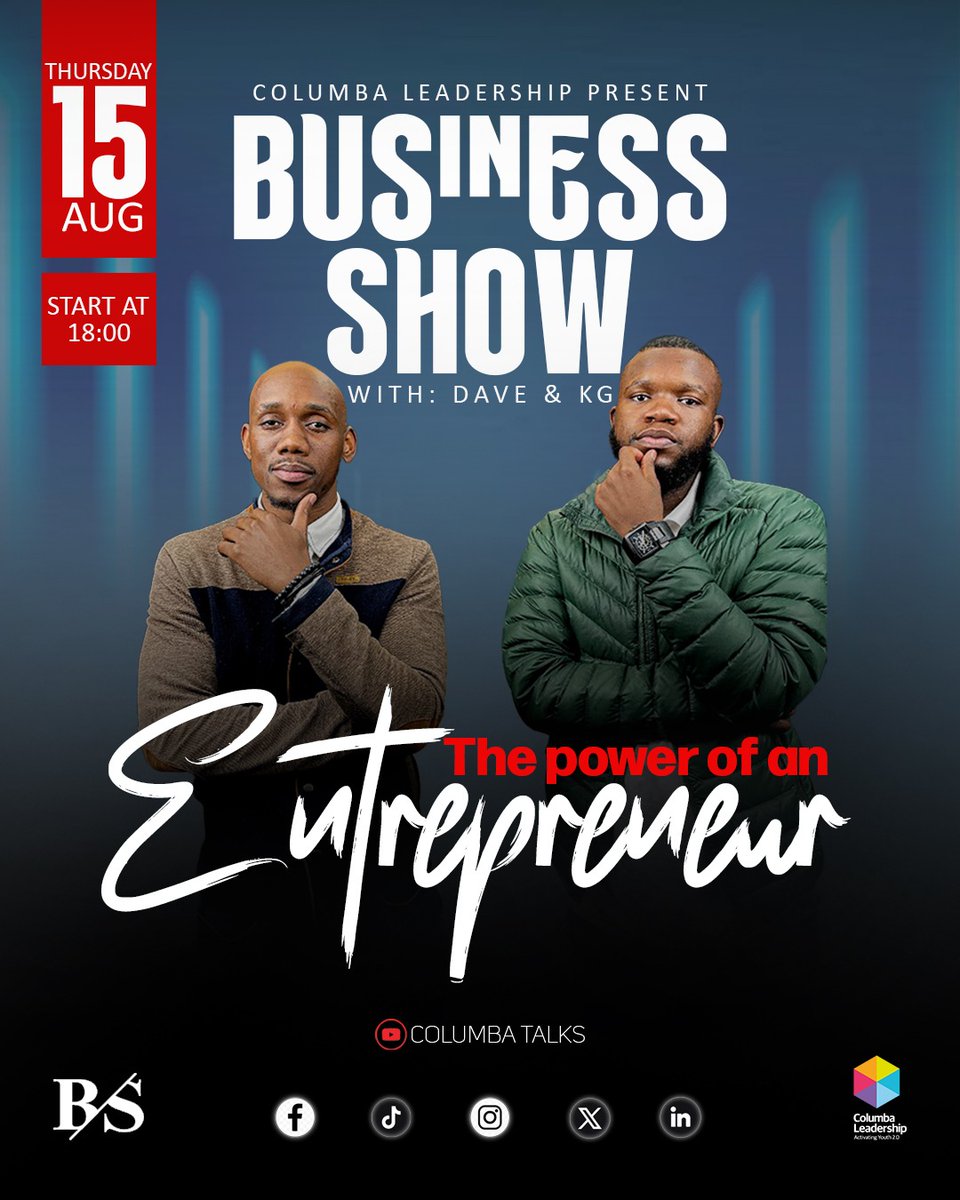 Hey guys! 👋 Thursday at 6pm, we're going live with a fresh take on 'The Power Of Entrepreneurship' 📺💡
