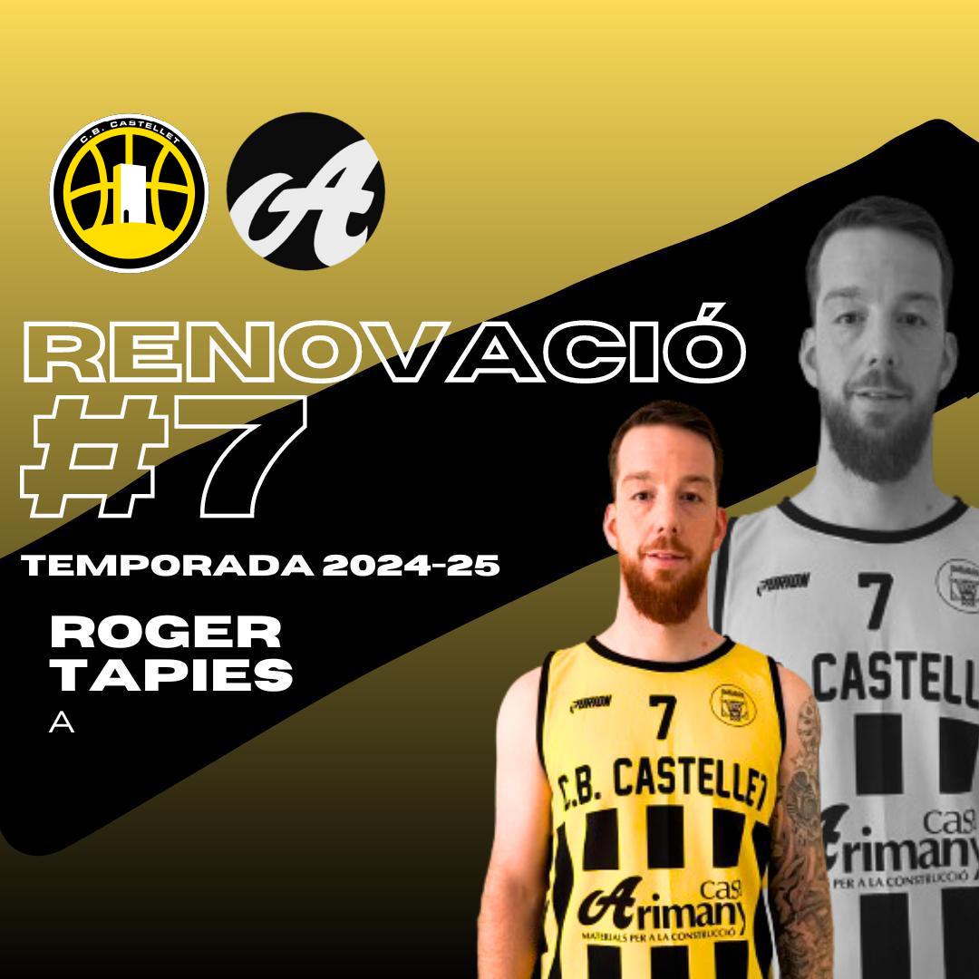 ➡️ SÈNIOR MASC. CASA ARIMANY · PRIMERA CATALANA
🤝 Roger Tàpies renova el compromís amb el club una temporada més.

#SomCastellet 💛
