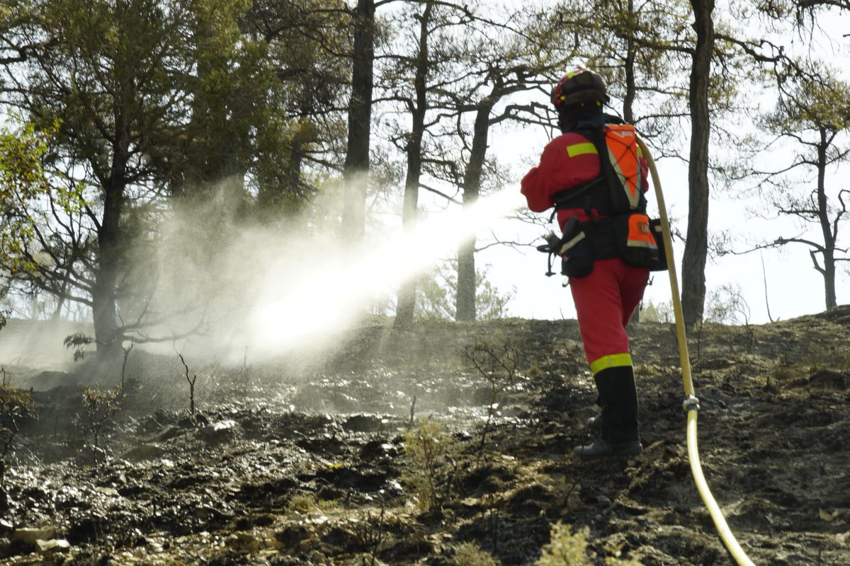 UMEgob's tweet image. #IFCorbalán

Las unidades del #BIEM4 continúan con las misiones asignadas de perimetración con herramienta manual y línea de agua.

Ademas un  🚁  #Cougar HU-27 del #BHELEME @EjercitoTierra se ha sumado a las labores de extinción coordinado por la dirección de extinción.