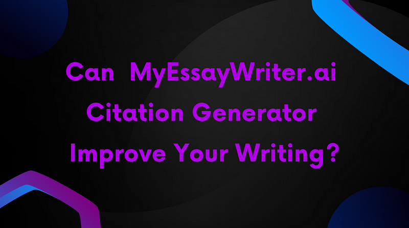 iamstevenrusso's tweet photo. Can MyEssayWriterai Citation Generator Improve Your Writing?
https://t.co/WobSPmC5ZP #writing #education #citationmachine #aitools #aiwriting #citationgenerator #OlympicGames https://t.co/AYy74ybPCg