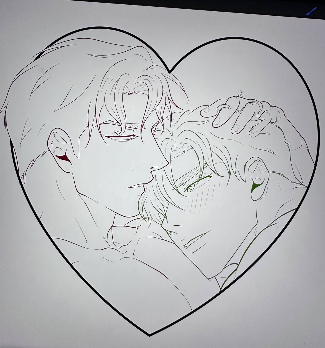 TDC_Designs's tweet photo. Can’t get away from that panel in yesterday’s chapter where Matthew looks at Jin like he’s his whole world 😩. https://t.co/Iul2llAht5
