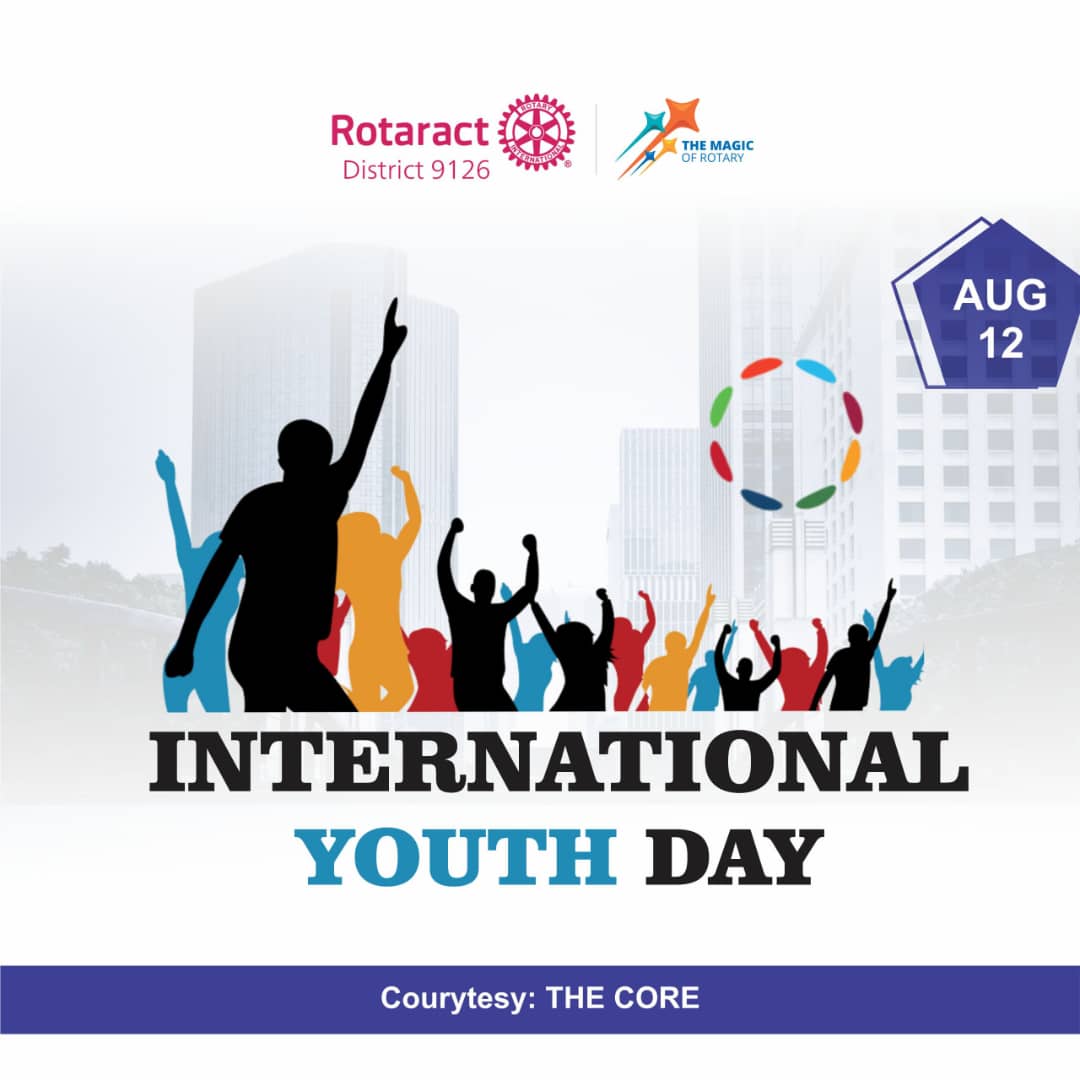 Rotaract9126NG's tweet image. 12-08-2024

OFFICE OF THE DISTRICT ADMINISTRATOR, ROTARACT DISTRICT 9126

 HAPPY INTERNATIONAL YOUTH DAY 🥳

 &quot;From Clicks to Progress: Youth Digital Pathways for Sustainable Development&quot;

&quot;Today, we celebrate the power, potential, and passion of young people around the world!