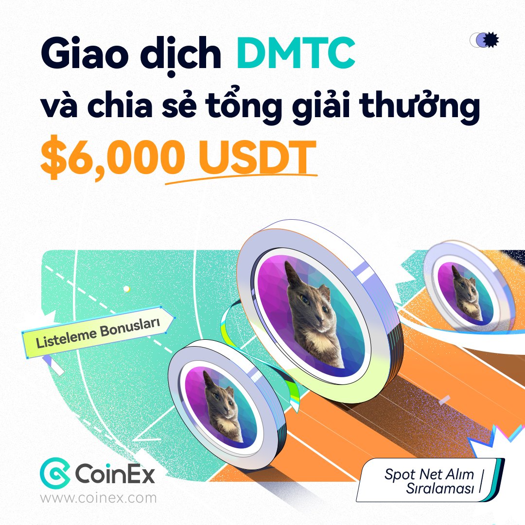 CoinexNam's tweet photo. 🔥Tham gia thi đấu xếp hạng khối lượng giao dịch, phần thưởng 6,000$ DMTC đang chờ bạn🤩

⏰Thời gian: Từ 17:00 Ngày 12 tháng 8 - 17:00 Ngày 19 tháng 8 năm 2024 (UTC+7)

👉 Chi tiết chương trình: https://t.co/Jk1SgXwU59
👉Đăng ký tham gia tại: https://t.co/a0snTThYwi