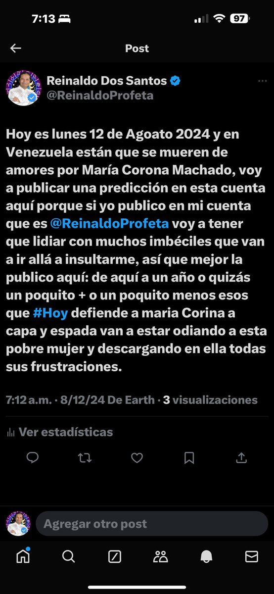 Vamos. Solo para dejar constancia
