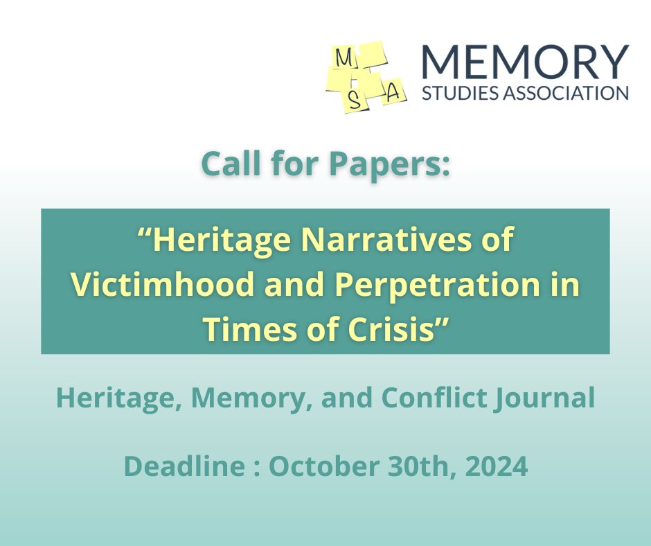 Memory Studies Association tweet media