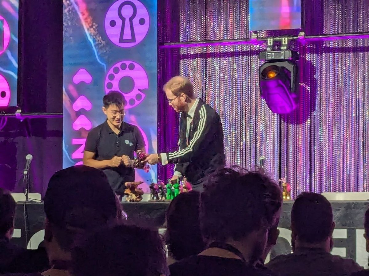 flanker017 (@flanker_hqd) on Twitter photo Congrats to all the pwnie award winners this year, especially to my friend <a href="/CodeColorist/">codecolorist@infosec.exchange</a> and <a href="/ga1ois/">Tao Yan</a>! Met many new friends in the <a href="/PwnieAwards/">Pwnie Awards</a> afterparty, a great experience.
Also made up for not being able to receive my award in person in 2022. Congrats to all the pwnie award winners this year, especially to my friend <a href="/CodeColorist/">codecolorist@infosec.exchange</a> and <a href="/ga1ois/">Tao Yan</a>! Met many new friends in the <a href="/PwnieAwards/">Pwnie Awards</a> afterparty, a great experience.
Also made up for not being able to receive my award in person in 2022.