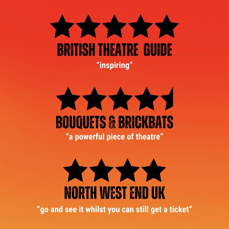 With today our day off, it’s time for a review roundup! 🔥

Over the last week we’ve had so much lovely feedback from audiences and critics alike. Don’t miss your chance to catch Through The Mud before the end of the month! 🧡