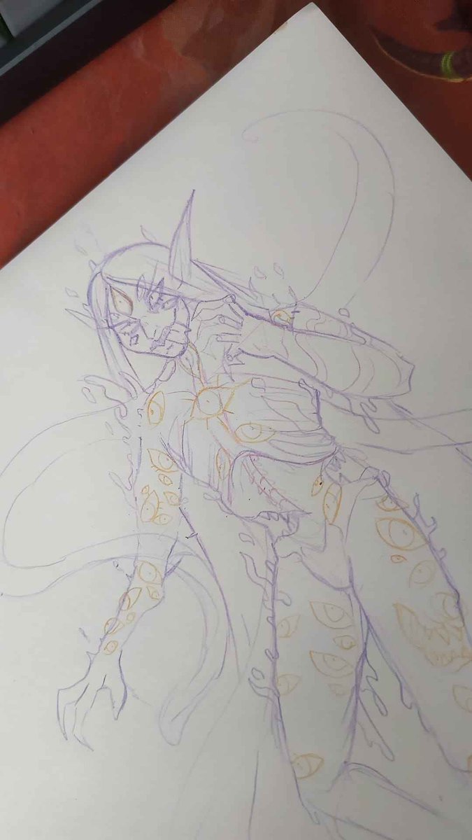 scitecki's tweet photo. I figured it's easier to sketch on paper and then draw digitally :D !  I also need to start drawing fullbody artworks. https://t.co/h32WRdGMnb