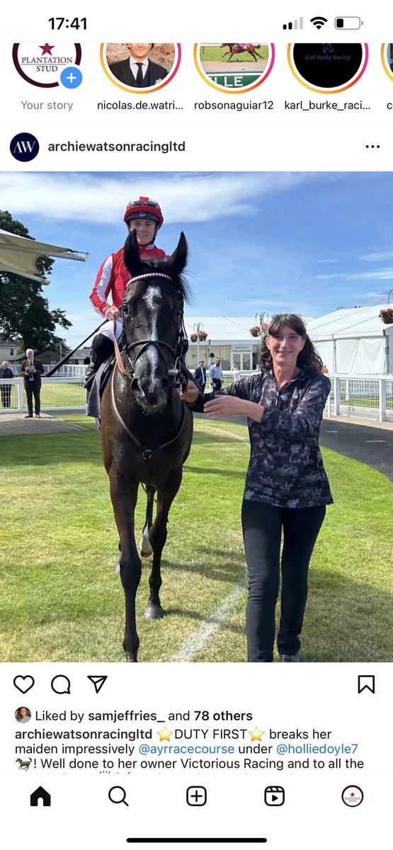 Plantation Stud (@plantationstud1) on Twitter photo ๐ฅDuty First๐ฅ shows a good attitude to break her maiden in impressive style second time of asking bred by Plantation Stud , Congratulations to owners Victorious Racing and all connections <a href="/Archie_Watson/">Archie Watson Racing</a> <a href="/HollieDoyle1/">Hollie Doyle</a> <a href="/OStLawrence/">Oliver St Lawrence</a> ๐ฅDuty First๐ฅ shows a good attitude to break her maiden in impressive style second time of asking bred by Plantation Stud , Congratulations to owners Victorious Racing and all connections <a href="/Archie_Watson/">Archie Watson Racing</a> <a href="/HollieDoyle1/">Hollie Doyle</a> <a href="/OStLawrence/">Oliver St Lawrence</a>