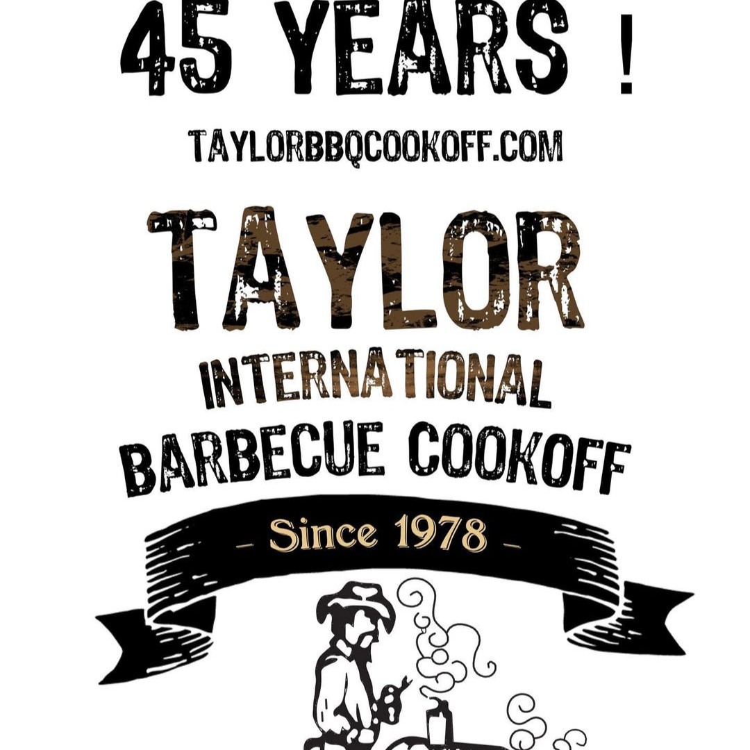 VisitTaylorTX's tweet photo. 🍖🔥 We’re known for our rich BBQ history, so check out the International Barbecue Cook-Off this weekend, Aug. 16 - 17! It’s going to be a weekend of delicious flavors, friendly competition, &amp; Texas traditions. 🌟#TaylorMadeTexas

https://t.co/63NY8M5bb3 https://t.co/ONiUsji89G