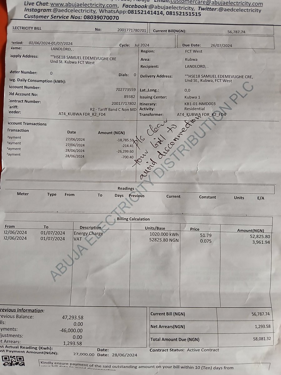 Surelyv18's tweet photo. @aedcelectricity @aedcelectricity you people are hartless. The hardship in this country isn't enough right?. How can gate house bill double in one month. @NERCNG https://t.co/dK78ZzeYXz