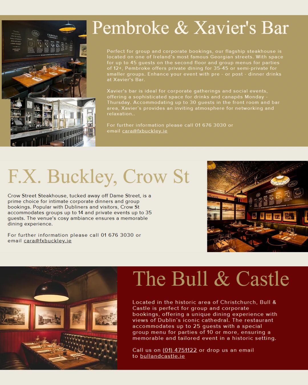 F.X.BUCKLEY. on X: &ldquo;Planning a special event, corporate dinner, or 
