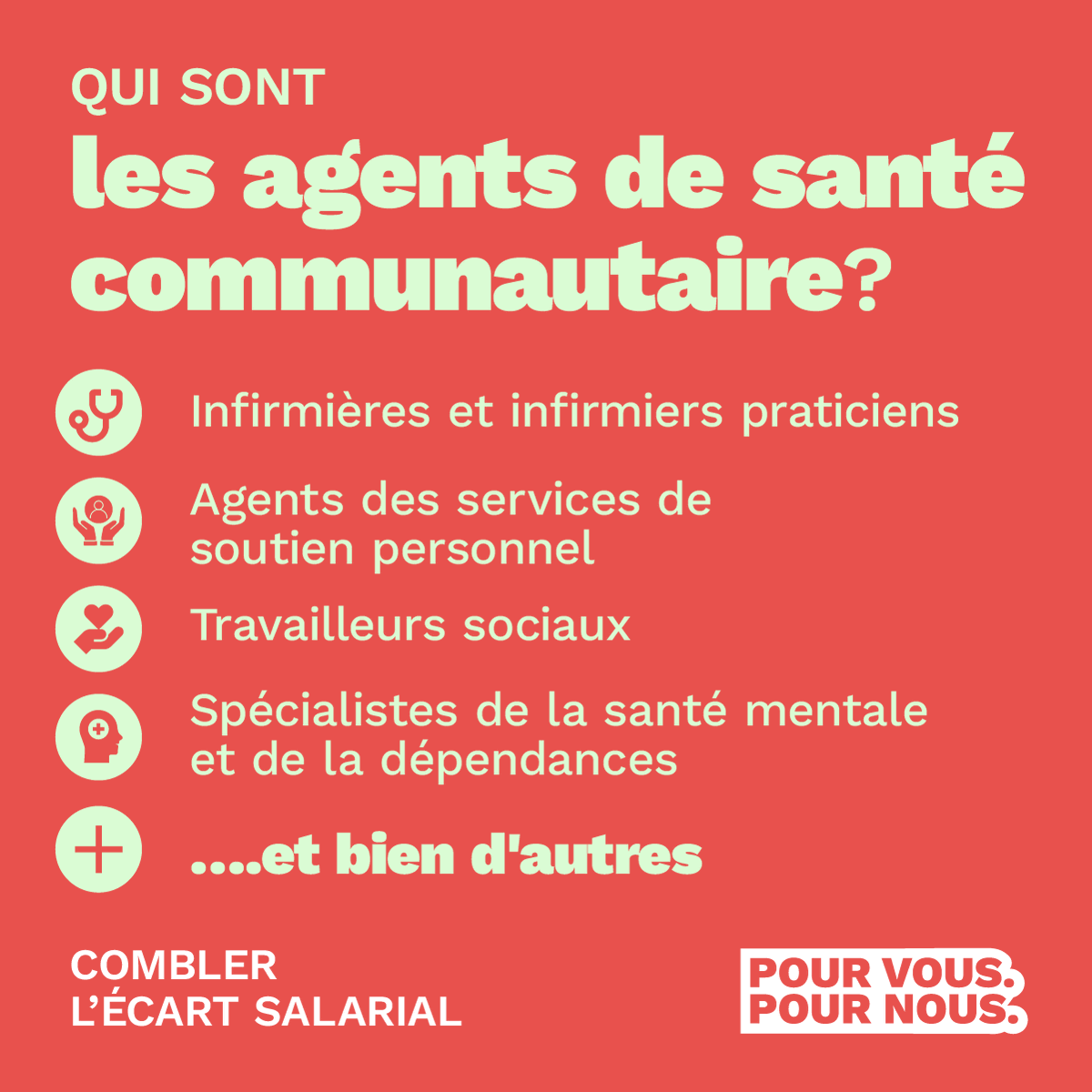 Le_CAP_ON's tweet image. 🚨 Équité salariale pour le secteur de la santé communautaire🚨 
L’écart salarial croissant entre le secteur de santé communautaire et l’hospitalier est le principal obstacle de recrutement.
Le gouvernement de l’Ontario doit combler cet écart.  #EcartSalarial #Ontario #LeCAP