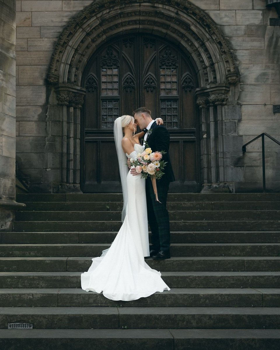 A huge Congratulations to Aimee &amp; Nick who recently tied the knot in #Edinburgh. Thank you for choosing Finnies! 💍
📷:Kate Godfrey