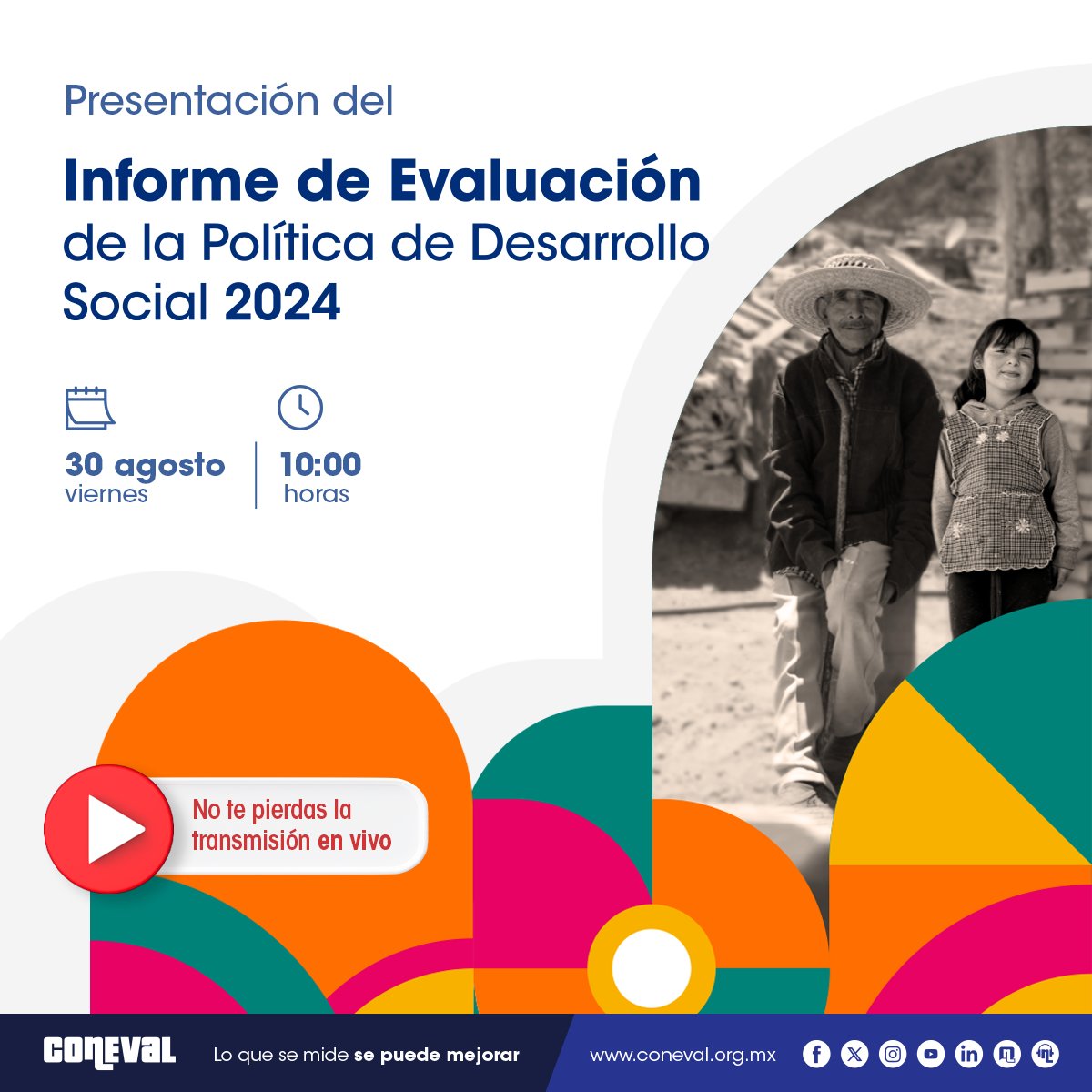 El próximo viernes 30 de agosto a las 10 horas, sigue la presentación del Informe de Evaluación de la Política de Desarrollo Social 2024 (#IEPDS) y conoce los hallazgos del #CONEVAL sobre el desarrollo social en 🇲🇽. 

👨‍💻<a href="/FEconomiaUNAMof/">EconomíaUNAM oficial</a>