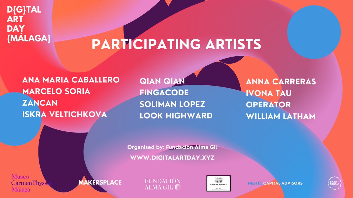 Join us for a pioneering #digitalart conference held at the esteemed <a href="/thyssenmalaga/">Museo Carmen Thyssen</a> in Malaga on 13.09.24 in collaboration with renowned international artists and industry experts from <a href="/MakersPlace/">MakersPlace 🔳</a> <a href="/MuseumModernArt/">MoMA The Museum of Modern Art</a> <a href="/artmetaofficial/">ArtMeta</a> <a href="/TheCC_digital/">The Collectors Club</a> 

digitalartday.xyz