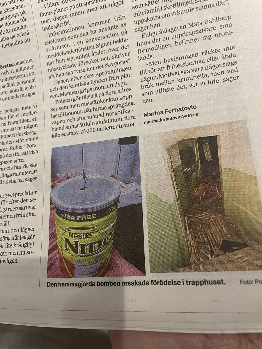 Att använda en burk Nido mjölkpulver är den ortigaste bomben jag sett